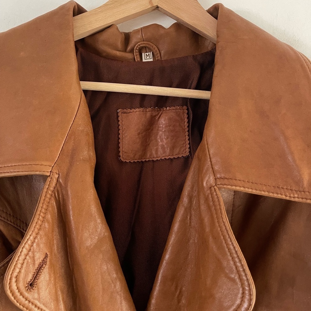 Amazing Vintage Leather Cropped Jacket - M - Picture 3 of 7